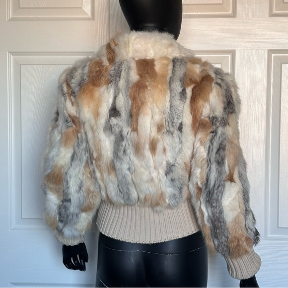 Genuine Rabbit Fur Sweater Jacket - Picture 5 of 7